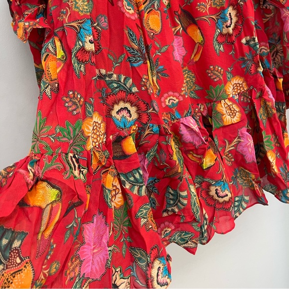 FARM RIO ANTHROPOLOGIE MINI DRESS ROSES - Picture 7 of 11